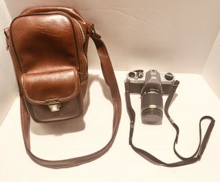 Vintage Pentax K1000 35mm Slr Camera: W/ Pentax 1:2.  5 135mmp Lens & Pentax Bag