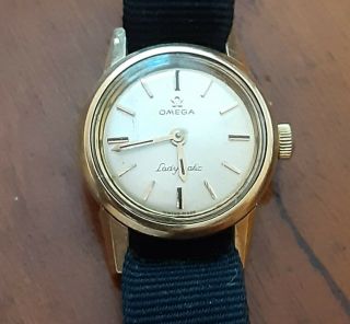 Vintage Gold Tone Omega Ladymatic Sea Master Watch 1960s