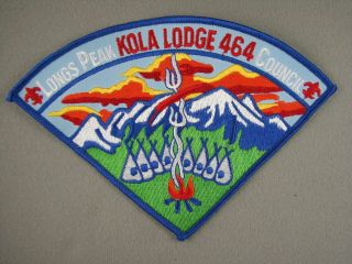 Oa Lodge 464 Kola 1990s Pie Shaped Patch Longs Peak Greeley,  Co [g1962]