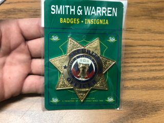 Smith Warren Badges Insignia Security Officer Gold 7 Star Old Stock