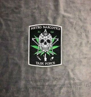 Metro Narcotics Drug Task Force Patch,  Alabama Georgia (columbus,  Ga. ) Skull