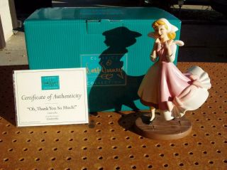 Wdcc Disney Classics Cinderella " Oh,  Thank You So Much " Figurine Sculpture