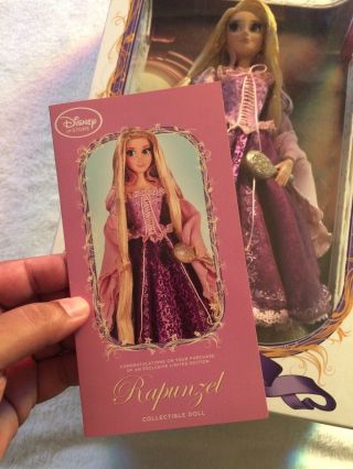 Disney Store Purple RAPUNZEL Limited Edition 5000 Deluxe TANGLED Doll 17 