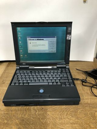 Vintage Fujitsu Lifebook 280dx Laptop Windows 95 Serial Parallel Floppy
