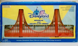 Rare Disney Disneyland Resort Monorail & Golden Gate Bridge Accessory Set W/ Box