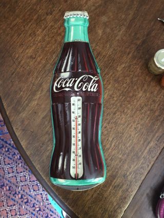 Large Vintage Coca - Cola Coke Thermometer Sign 17”