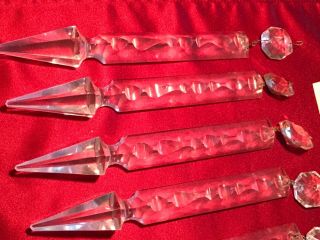 Set of 12 Antique Vintage Crystal Prisms for Chandelier /Sconce /Lamp 2