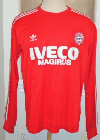 Vtg Adidas Germany Bayern Munich Rummenigge Soccer Jersey Football Shirt 1982 - 84