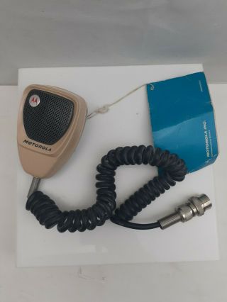 Motorola Microphone Beige/gray Tmn6013a Red Ptt Vintage