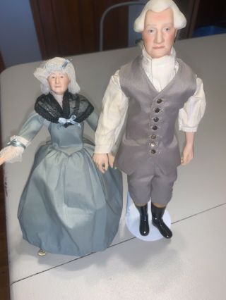 United States Historical Society George Washington And Martha Doll Set