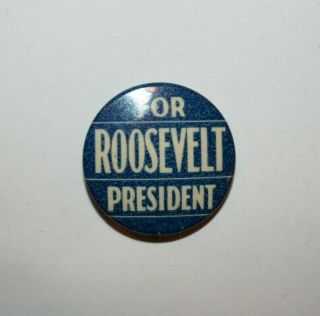 1936 Franklin Roosevelt Fdr Campaign Button Political Pinback Pin Election