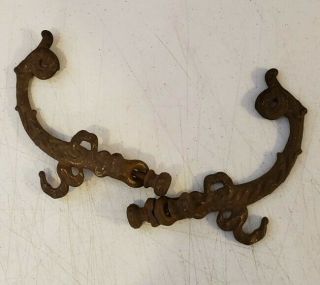 Antique Victorian Hall Tree Coat Hook Cast Iron Arch Vintage Hat Rack Hardware