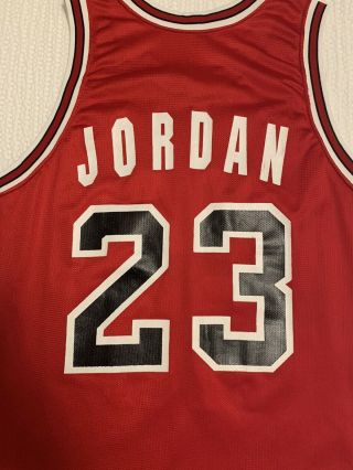 Vintage 90s Michael Jordan Chicago Bulls Champion Jersey White Letters