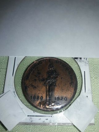 1920 Medal Token Improved Order Of Red Men Massasoit Memorial Plymouth Ma Beauty