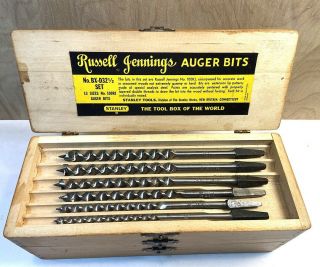 Vintage Russell Jennings Auger Bits By Stanley No.  Bx - D32 1/2 Set 100rj