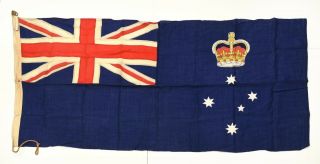 Flag Of Victoria,  Australia Vintage Nylon And Wool 2 Yd X 1 Yd