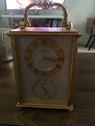 Vintage Imhof Heavy Brass Carriage Clock
