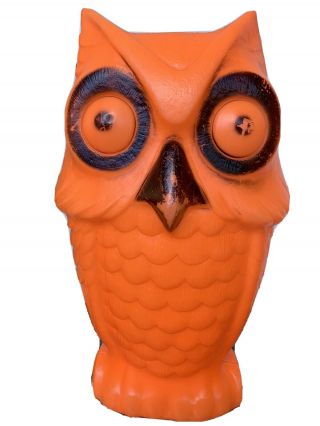Vtg Tico 60 - 70’s Owl Halloween Blow Mold Light