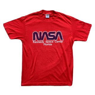 Vintage 80’s Nasa Kennedy Space Center Florida T - Shirt Men’s Sz Small