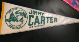 Vintage President Jimmy Carter Presidential Inauguration Pennant Washington D.  C