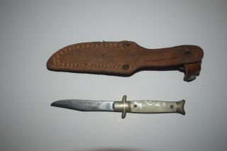 1964 BSA National Jamboree Miniature Sheath Knife and Leather Sheath 2
