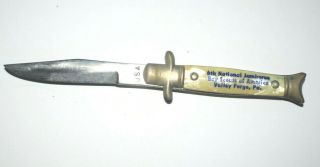 1964 BSA National Jamboree Miniature Sheath Knife and Leather Sheath 3