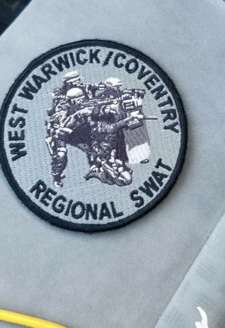 West Warwick / Coventry Regional Swat Team Hook And Loop Back