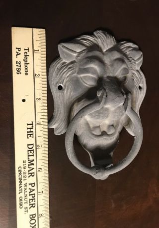 Vintage Cast Iron Lion ' s Head Door Knocker 2