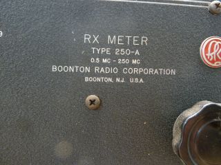vintage Boonton Radio 250 - A RX meter 0.  5MHz - 250MHz [14 - T.  5] 2