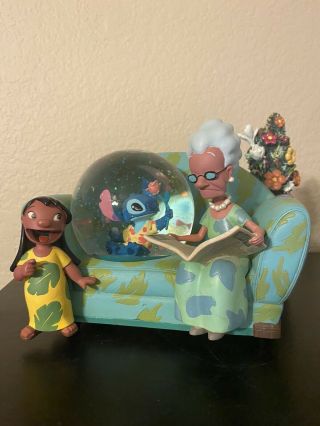 Disney Lilo And Stitch Grandma On Couch Snow Globe " You Are So To Me "