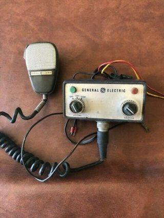 Vintage General Electric 2 Way Radio Head And Microphone