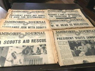 1937 National Jamboree Journals Issues 3,  4,  5,  7,  8,  10 Fragile Cond.  Bv