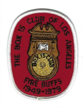 California - Box 15 Club Of Los Angeles Fire Buffs 1949 - 1979 Patch