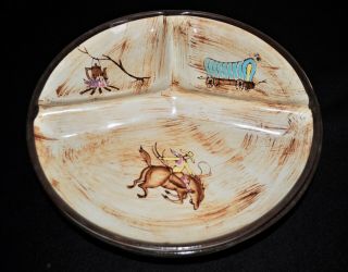 5 Vintage Fred Roberts Del Coronado Western Ware Rodeo Grill Dinner Plate
