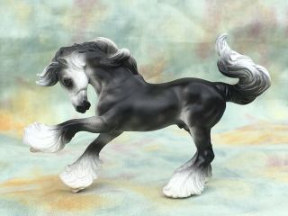 Breyer Model Horse Stablemate Custom Dapple Grey Gypsy Vanner Sm Horse Cm Ooak