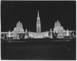 Ggie - Tower Of The Sun At Night Golden Gate Expo San Francisco 1939 8x10 Print