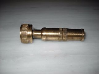 Vintage Old Solid Brass Garden Water Hose Small Attachment Spray Nozzle 5