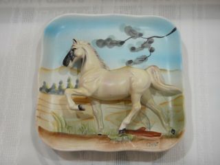 Horse Decor Vintage Porcelain Horse Figurine Wall Hanging 3d Horse Picture Arab