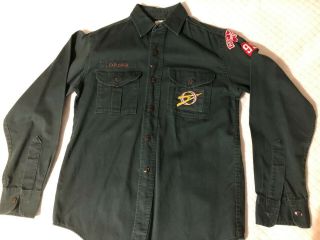 Official Bsa Boy Scout Explorer Uniform Shirt Sanforized Lng Slv Neck 14 Y Lrg