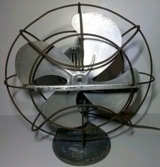 Vintage 1950s Westinghouse Oscillating Electric Fan 10 " Model 10la Great