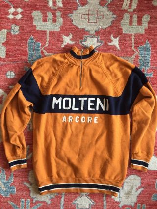 Molteni Merino Wool Cycling Jersey Jacket Size Xl Vintage Made In Italy