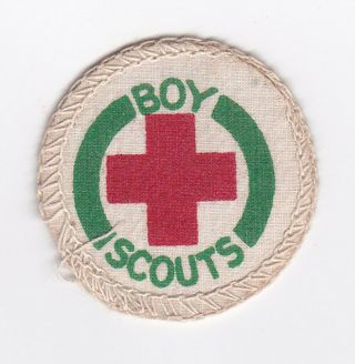 1939 - 45 Uk / British Scouts - Boy Scout Ambulance Printed Wwii Proficiency Badge