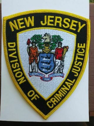 State Of Jersey Division Of Criminal Justice Police Patch