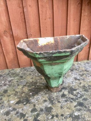 Antique Cast Iron Drain Hopper,  Garden Flower Pot / Rustic Garden Planter