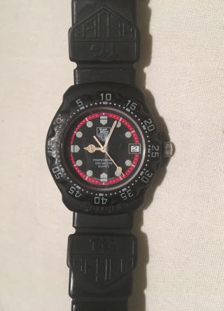 Vintage Tag Heuer Formula 1 Quartz Watch 383 - 513 /1 Black Rubber Rare Swiss 80s
