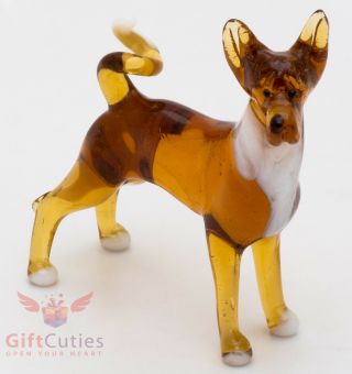 Art Blown Glass Figurine Of The Basenji Dog