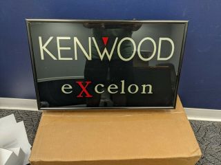 Vintage Kenwood Excelon Car Audio Neon Sign,  Classic Authorized Dealer Sign