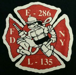 FDNY NYC Fire Department York City T - shirt E 286 Queens sz S 2