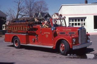 Taunton Ma Engine 2 1959 Ward Lafrance Pumper - Fire Apparatus Slide