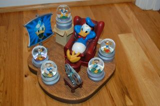 Very Rare Disney Donald Duck Mini Changeable Globes " Story Of My Life "